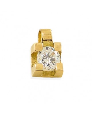 COLGANTE GARRA CUADRADA CIRCONITA 4x4MM