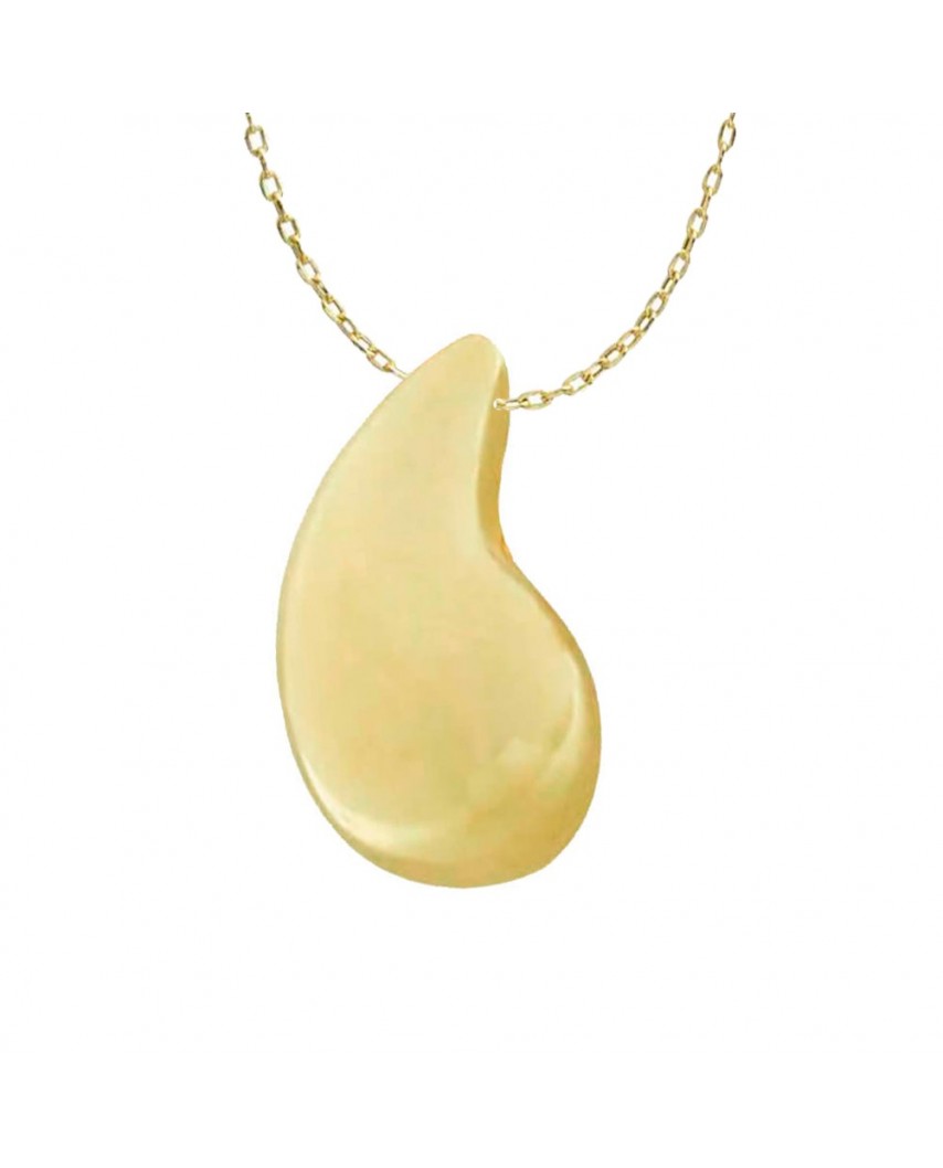 COLGANTE GOTA  14x8MM CON CADENA 45 CM.