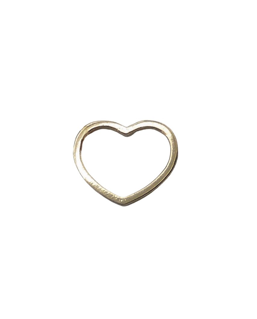 COLGANTE ORO BLANCO CORAZÓN PLANO 12MM