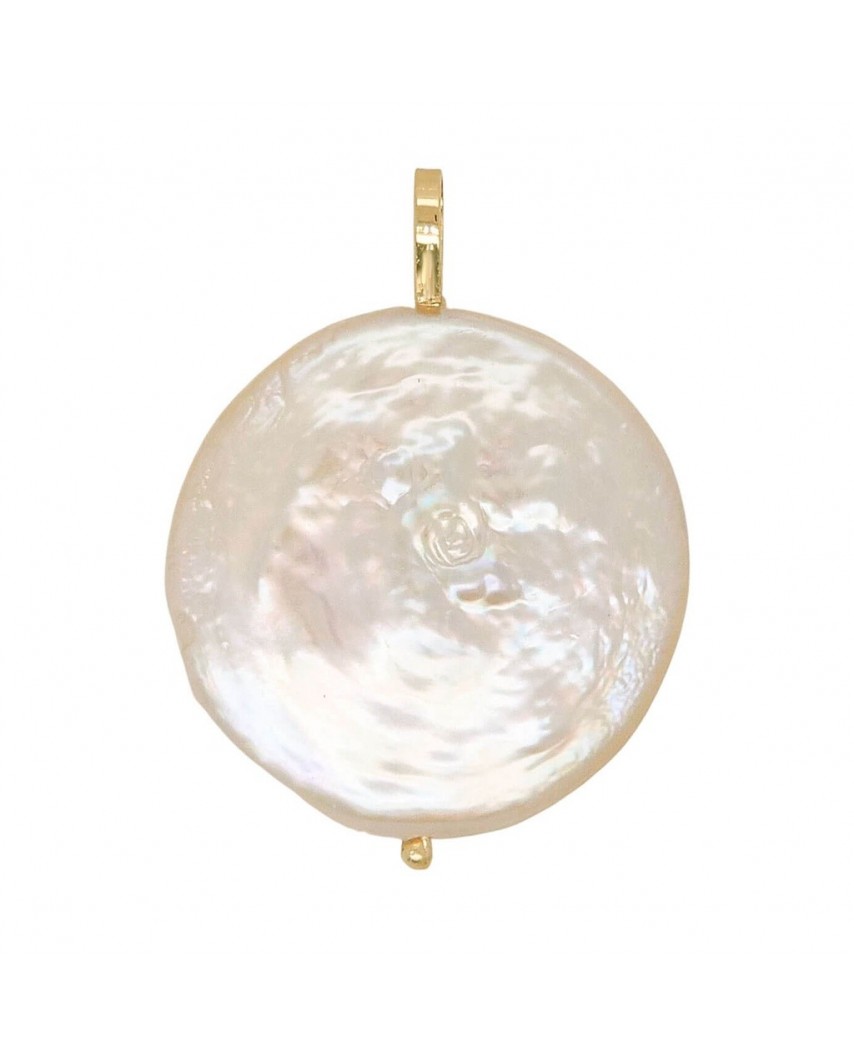 COLGANTE PERLA BARROCA PLANA