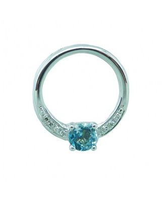 COLGANTE REDONDO 12MM 8BRILLANTES 0.017 CT H-SI Y TOPACIO