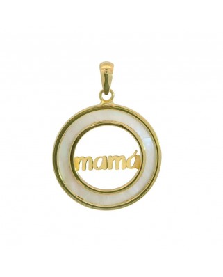COLGANTE REDONDO 20MM NACAR MAMA