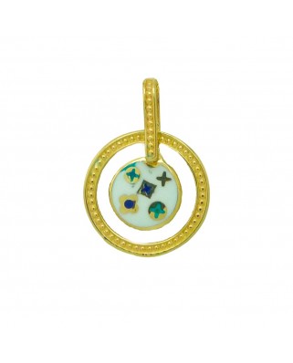 COLGANTE REDONDO ESMALTE.15x10MM.