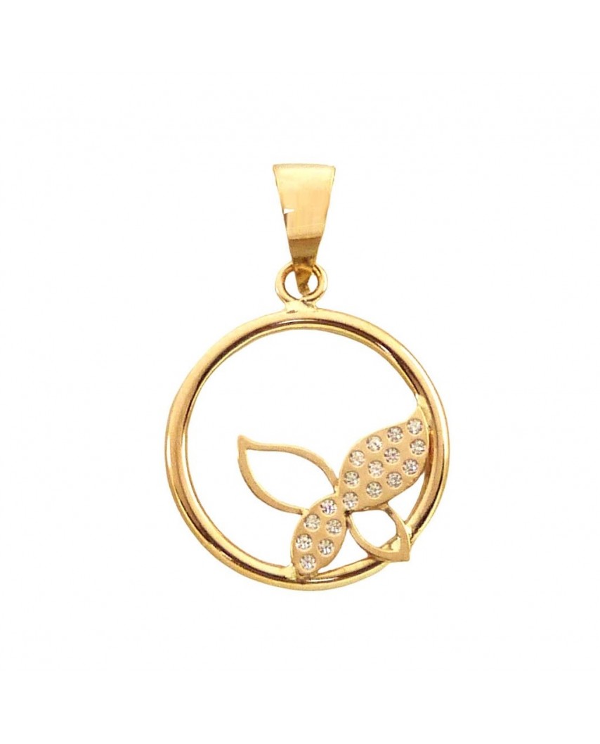 COLGANTE REDONDO FLOR  13MM