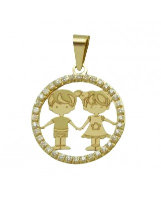 COLGANTE REDONDO MAMA NIÑO Y NIÑA 15MM