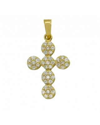 CRUZ CIRCONITAS 20x11MM BRAZOS REDONDOS.