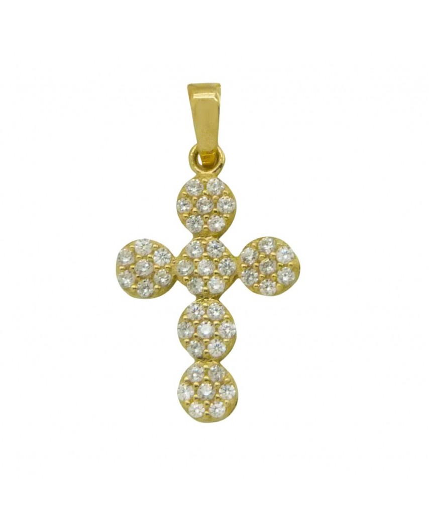 CRUZ CIRCONITAS 20x11MM BRAZOS REDONDOS.