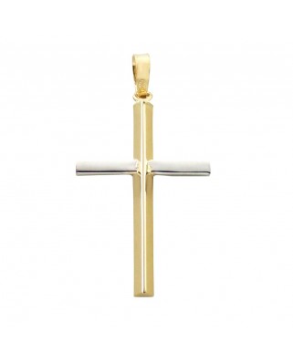 CRUZ SIN CRISTO 29x17MM.BICOLOR