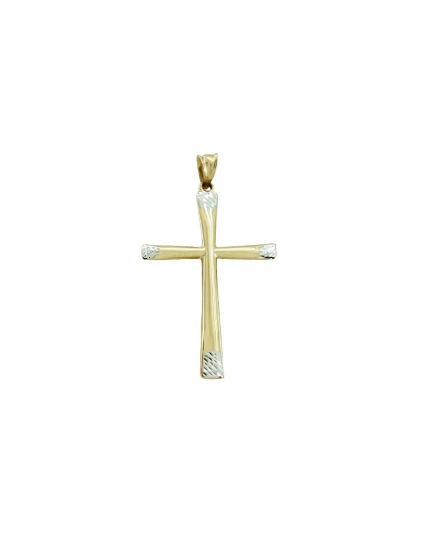 CRUZ SIN CRISTO 37x24MM BICOLOR