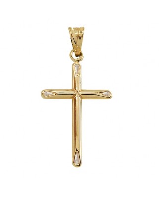 CRUZ SIN CRISTO BICOLOR 32x19MM