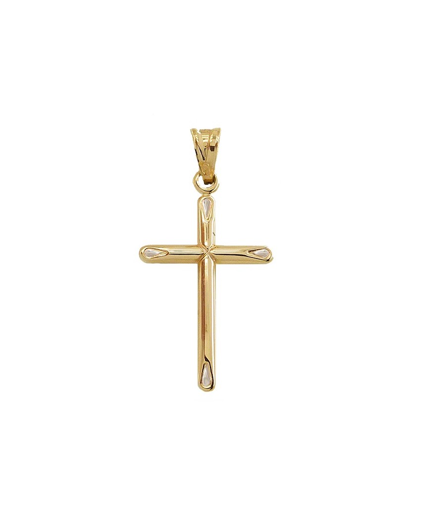 CRUZ SIN CRISTO BICOLOR 32x19MM