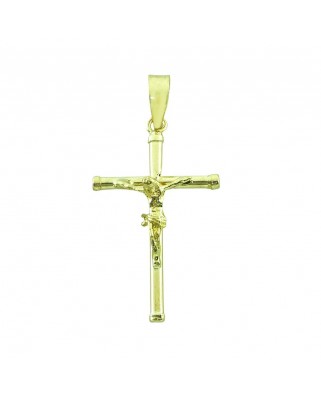 CRUZ TUBO CON CRISTO 21x13x1.5MM CON TAPON