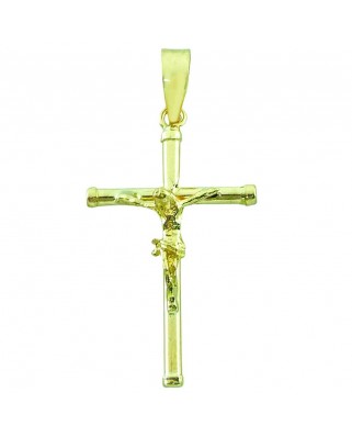 CRUZ TUBO CON CRISTO 27x16x1.5MM CON TAPON
