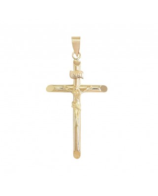 CRUZ TUBO CON CRISTO 28x16x2MM