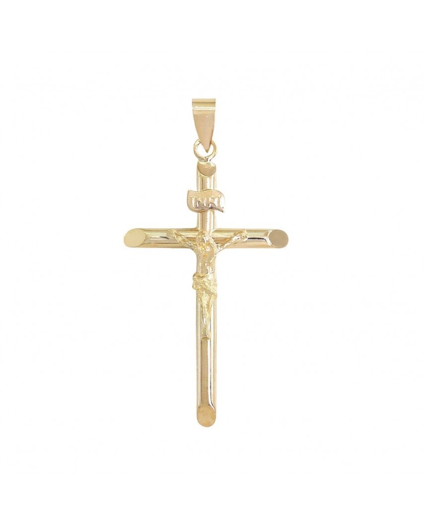 CRUZ TUBO CON CRISTO 28x16x2MM