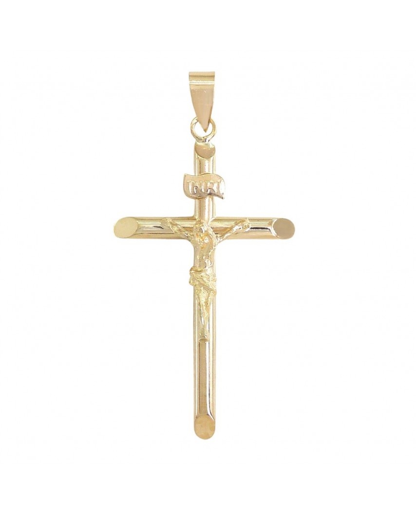 CRUZ TUBO CON CRISTO 32x19x2MM