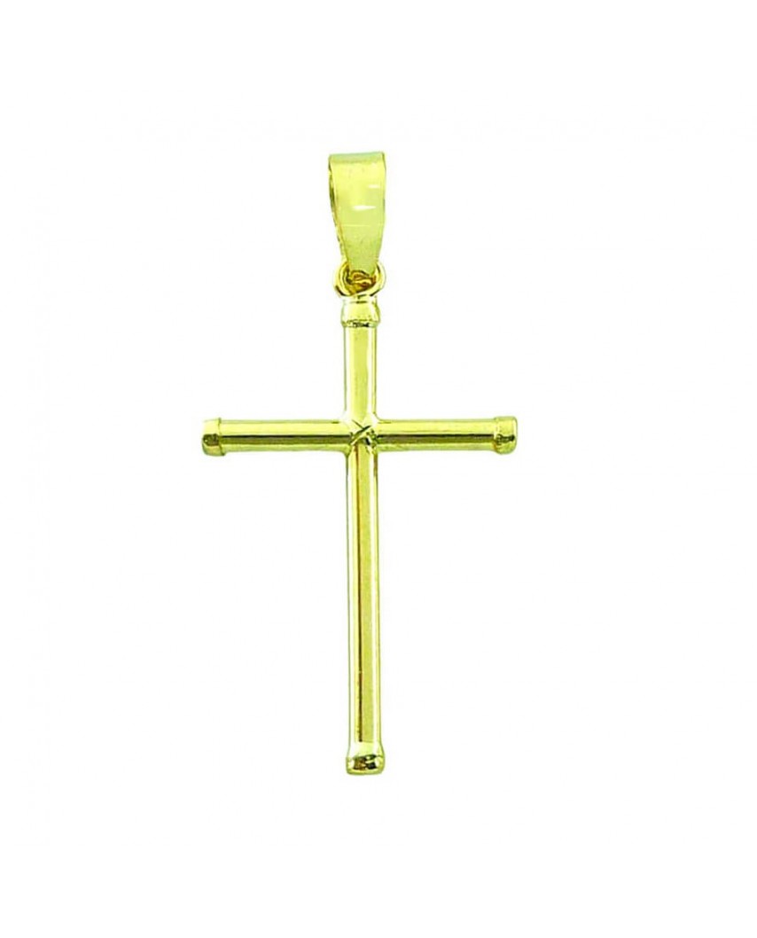 CRUZ TUBO SIN CRISTO 25x13x1.5MM CON TAPON