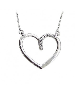 GARGANTILLA CORAZON 12MM 12 BRILLANTES DE 0.01 CT.