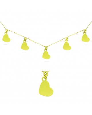 GARGANTILLA CORAZONES 6MM LISOS 45CM