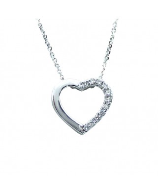 GARGANTILLA CORAZÓN 11x9MM 11 BRILLANTES 0.04 CT TW  H-SI