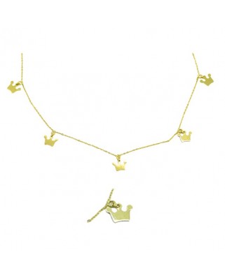 GARGANTILLA CORONAS DE  6MM LISAS .45CM