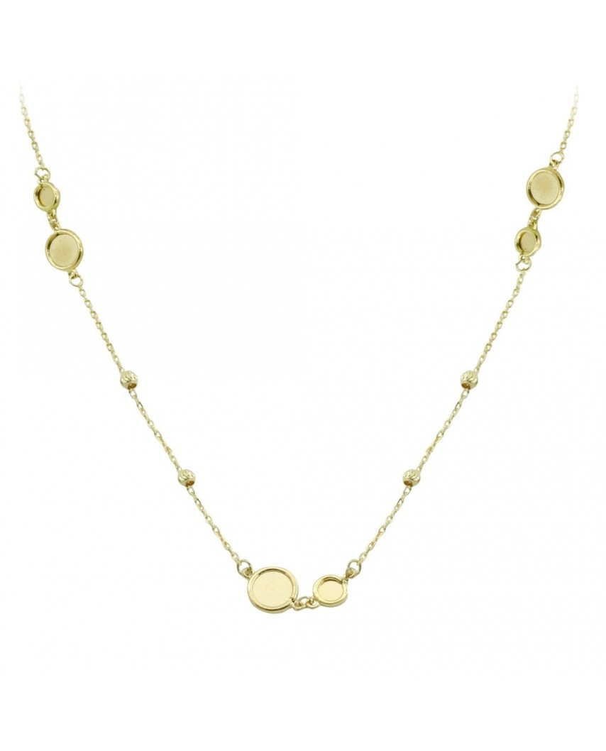 GARGANTILLA DISCOS Y BOLAS TALLADAS.