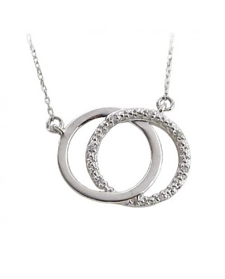 GARGANTILLA DOBLE CÍRCULO 12MM 12 BRILLANTES DE 0.01 H-SI