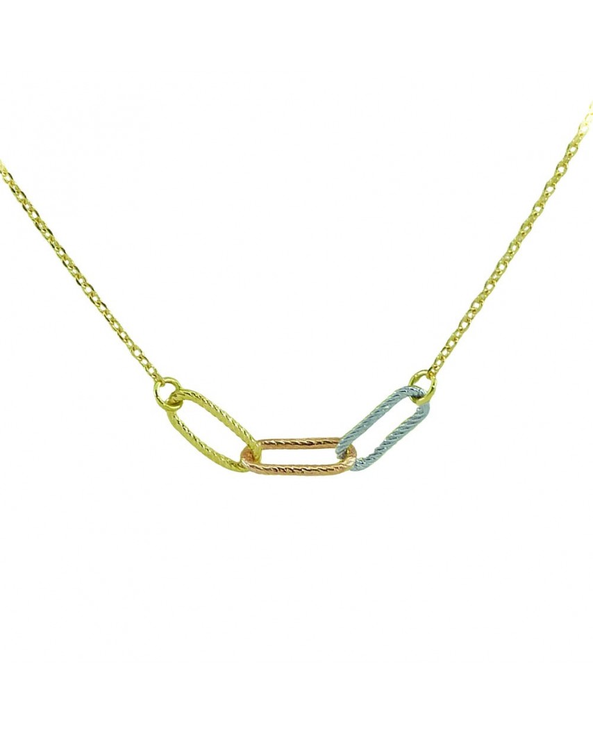 GARGANTILLA ESLABON TRICOLOR CADENA 45CM