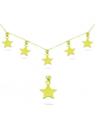 GARGANTILLA ESTRELLAS 6MM LISAS 45CM