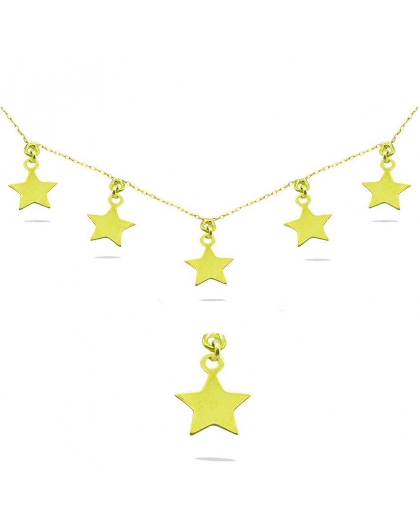 GARGANTILLA ESTRELLAS 6MM LISAS 45CM