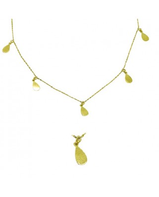 GARGANTILLA LAGRIMAS 6MM LISAS .45CM