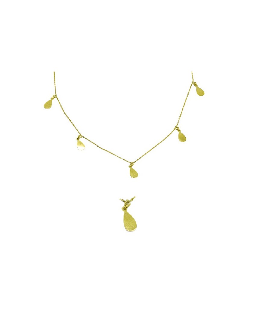 GARGANTILLA LAGRIMAS 6MM LISAS .45CM