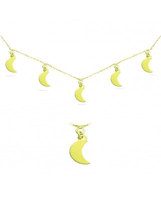 GARGANTILLA LUNAS 6MM LISAS 45CM