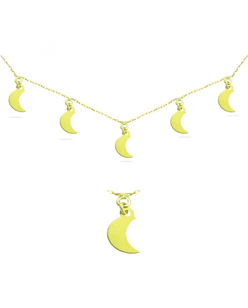 GARGANTILLA LUNAS 6MM LISAS 45CM