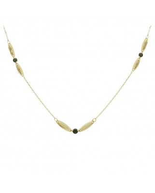 GARGANTILLA OVALES Y DISCOS NEGROS.