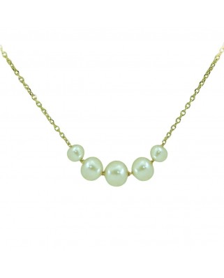 GARGANTILLA PERLA 4MM . CADENA 45CM