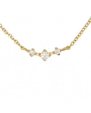 GARGANTILLA TRES CIRCONITAS.CADENA 45CM.
