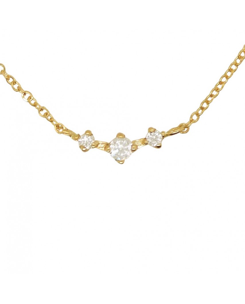 GARGANTILLA TRES CIRCONITAS.CADENA 45CM.