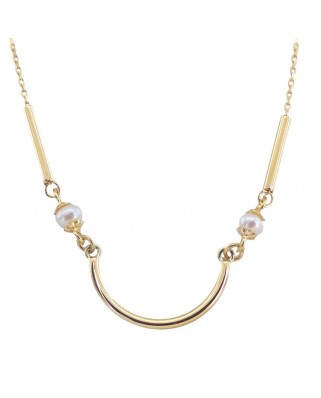 GARGANTILLA TUBOS Y PERLAS ESFÉRICAS.