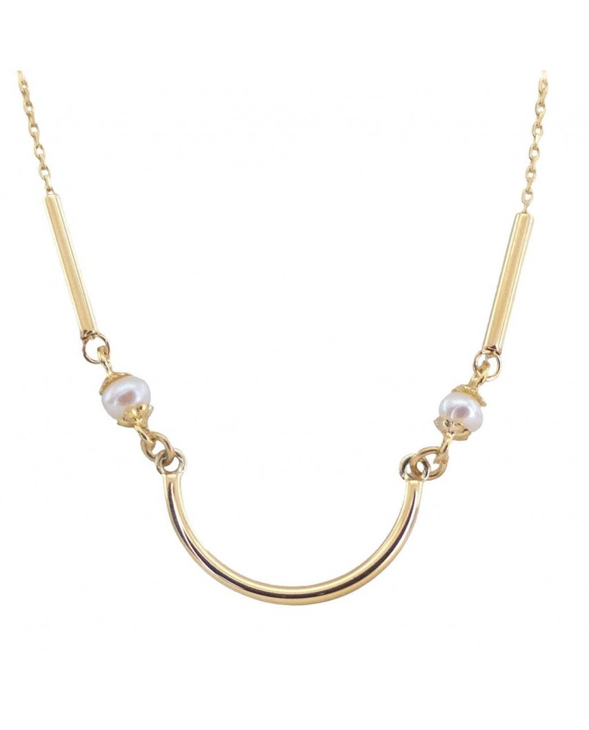 GARGANTILLA TUBOS Y PERLAS ESFÉRICAS.