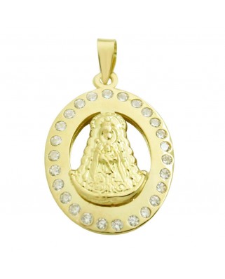 MEDALLA OVALADA VIRGEN DEL ROCIO 20x10MM.