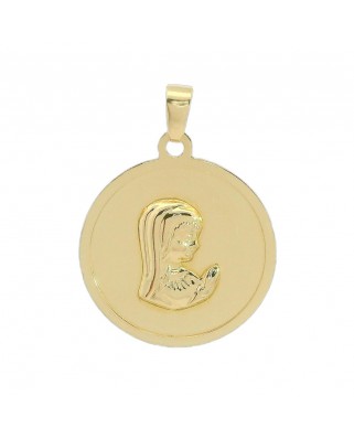 MEDALLA VIRGEN NIÑA CON BRILLO  20 MM.