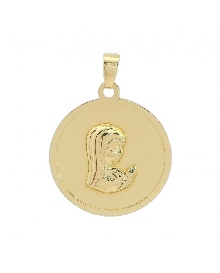 MEDALLA VIRGEN NIÑA CON BRILLO  20 MM.