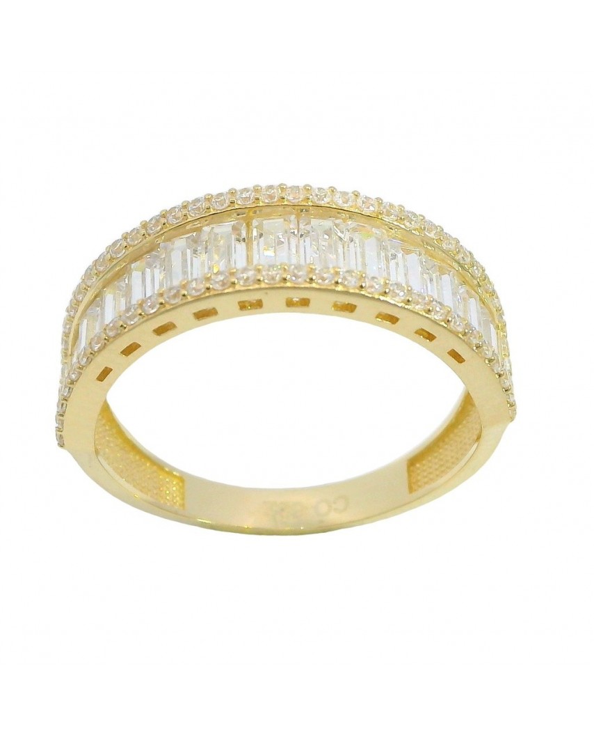 MEDIA ALIANZA BAGUET CON CIRCONITAS EN ARO