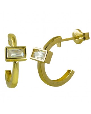 MEDIOS AROS 13MM  CIRCONITA BAGUETTE  6x4MM.PRESION