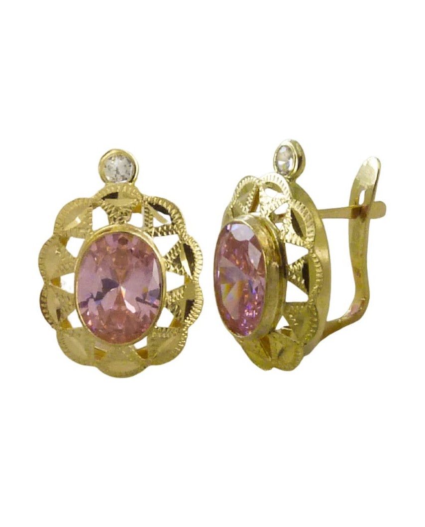 PEND.CUBANA 8*6MM TOPE ROSA CATALAN 16X12MM.