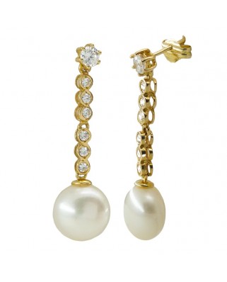 PEND.DOBLE CHORRERA PERLA 10MM PRESION