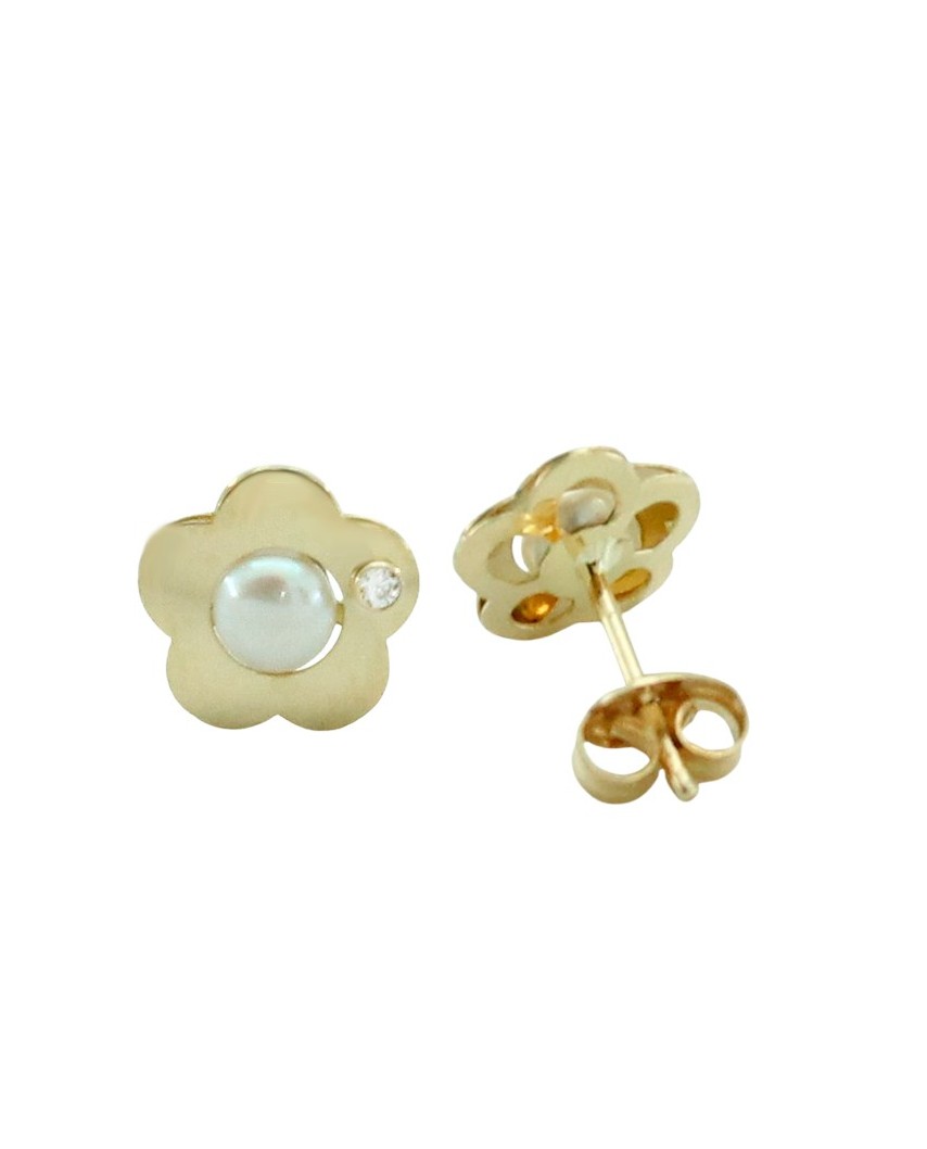 PEND.FLOR 6.5MM PERLA DE 3.5MM PRESION