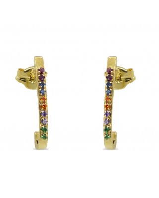 PEND.MEDIO ARO PIEDRAS COLOR 15MM PRESION