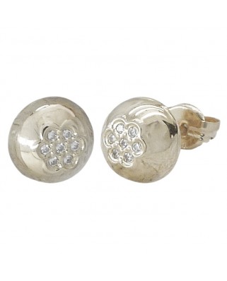PEND.REDONDO FLOR PIEDRAS 7MM PRESION